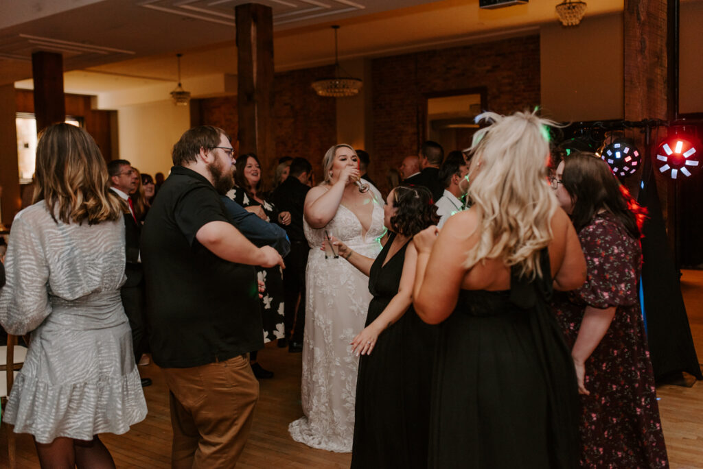 dancing during wedding reception at the montvale event center