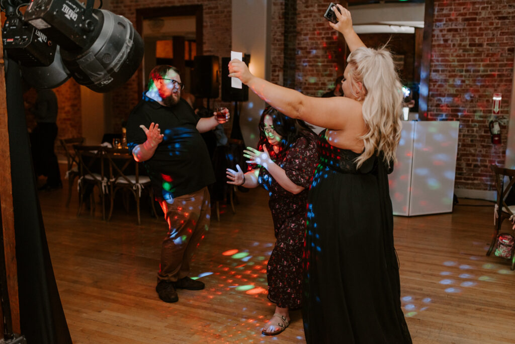 dancing during wedding reception at the montvale event center