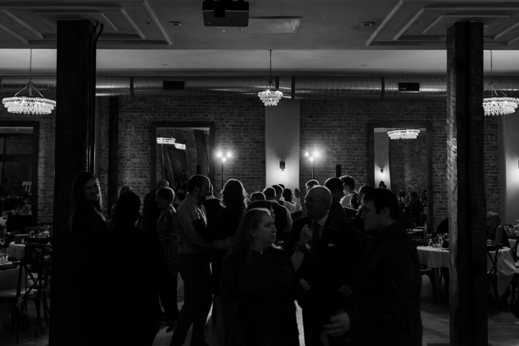 wedding reception dancing in montvale event center ballroom