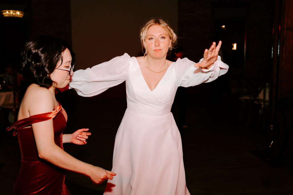 bride dancing during reception