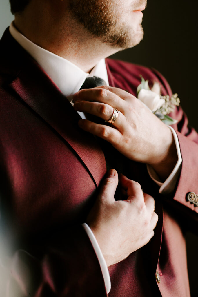 groom wedding attire details